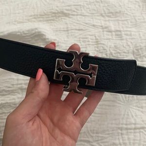 Tory Burch Reversible Belt - Black and Grey